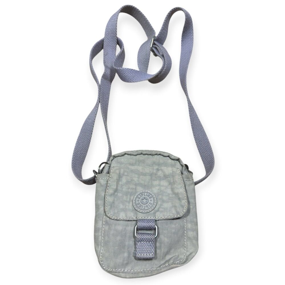 Kipling‎ Mini Crossbody Phone Holder Pouch Sling Nylon Gray